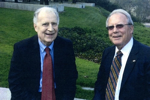 Dean Matkin and former UCI Chancellor Ralph Cicerone